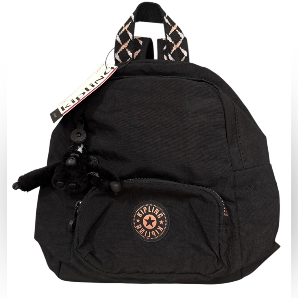 Kipling Black Backpack with Keychain - Picture 2 of 6